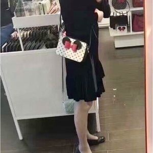 NWT Kate Spade K4760 disney x new york other minnie mouse camera bag WHITE MULTI